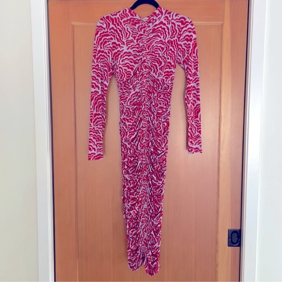 A.L.C. Ansel Jersey Dress, Lilac and Red, Size Medium - Picture 5 of 6